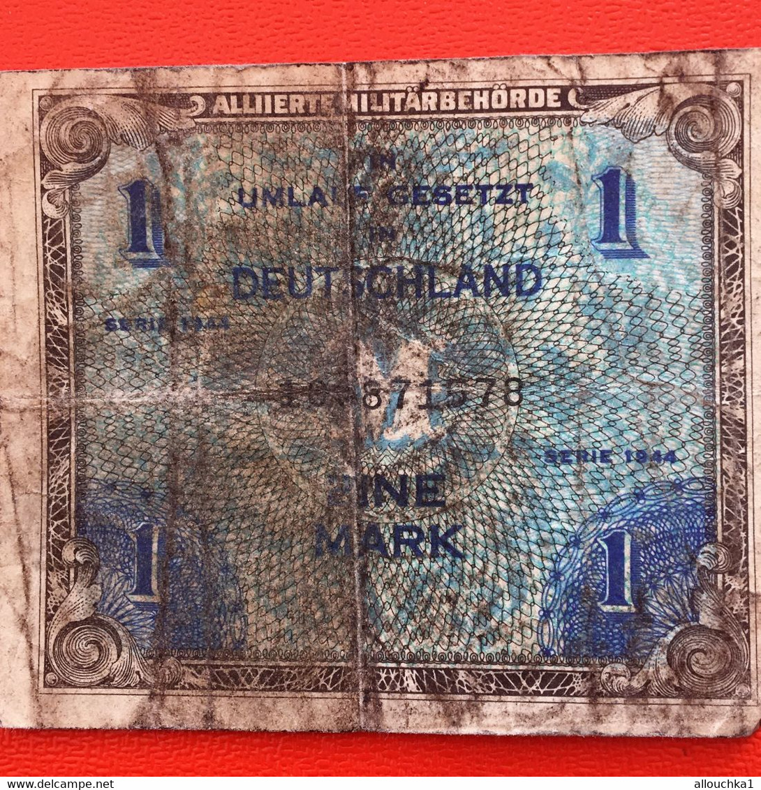 ✔️1 Eine Mark - Allied Occupation WWII - Billet De Banque ALLEMAGNE-Série 1944-☛1944-1949 : Occupation Des Alliés-☛état - 1 Mark