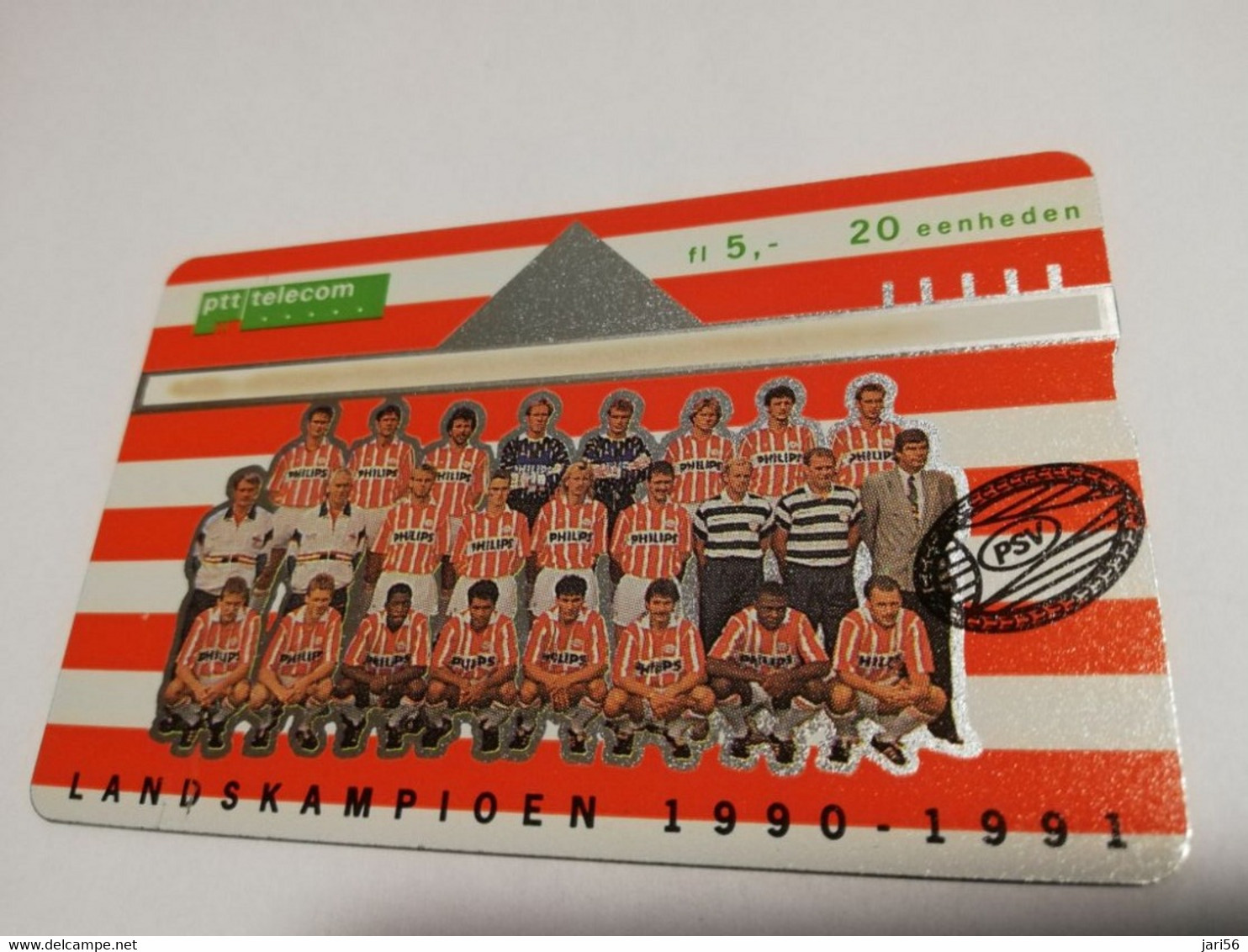 NETHERLANDS  PSV CHAMPION 1990/91  FUTBAL   ADVERTISING   20 UNITS  LANDYS & GYR    Mint  ** 4489** - Privé