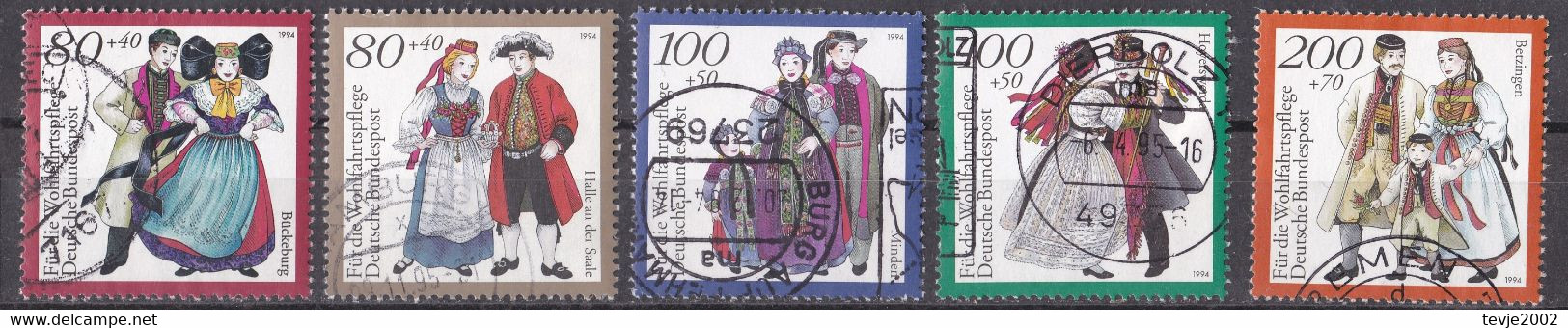 Bund 1994 - Mi.Nr. 1757 - 1761 - Gestempelt Used - Usados