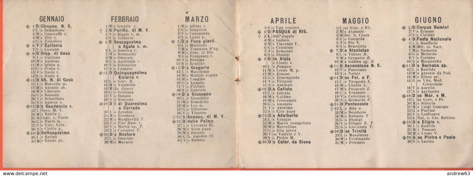 Calendario - 19?? - Piccolo - IRIS - Opera Di P. Mascagni (Libretto Di L. Illica) - Con Spartito Della Serenata Di IOR - - Klein Formaat: 1921-40