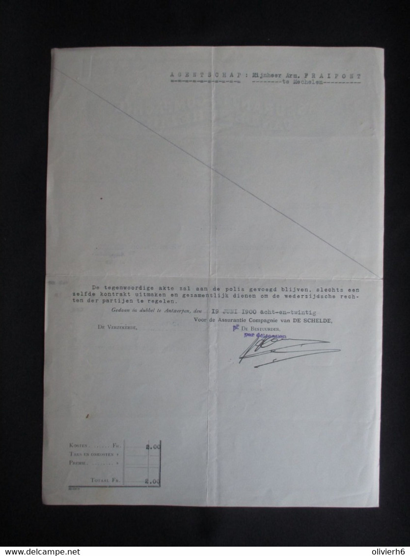 VP ASSURANCE 1928 (V2030) ASSURANTIE COMPAGNIE VAN DE SCHELDE (3 Vues) ANTWERPEN Borzestraat 10 - Bank & Insurance