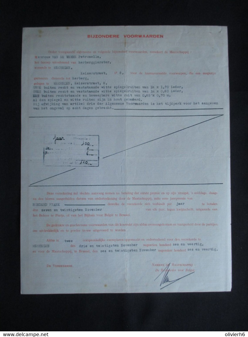 VP ASSURANCE 1946 (V2030) ASSURANCE "L'ABEILLE" (3 Vues) 39 De Lignestraat BRUSSEL - Banque & Assurance