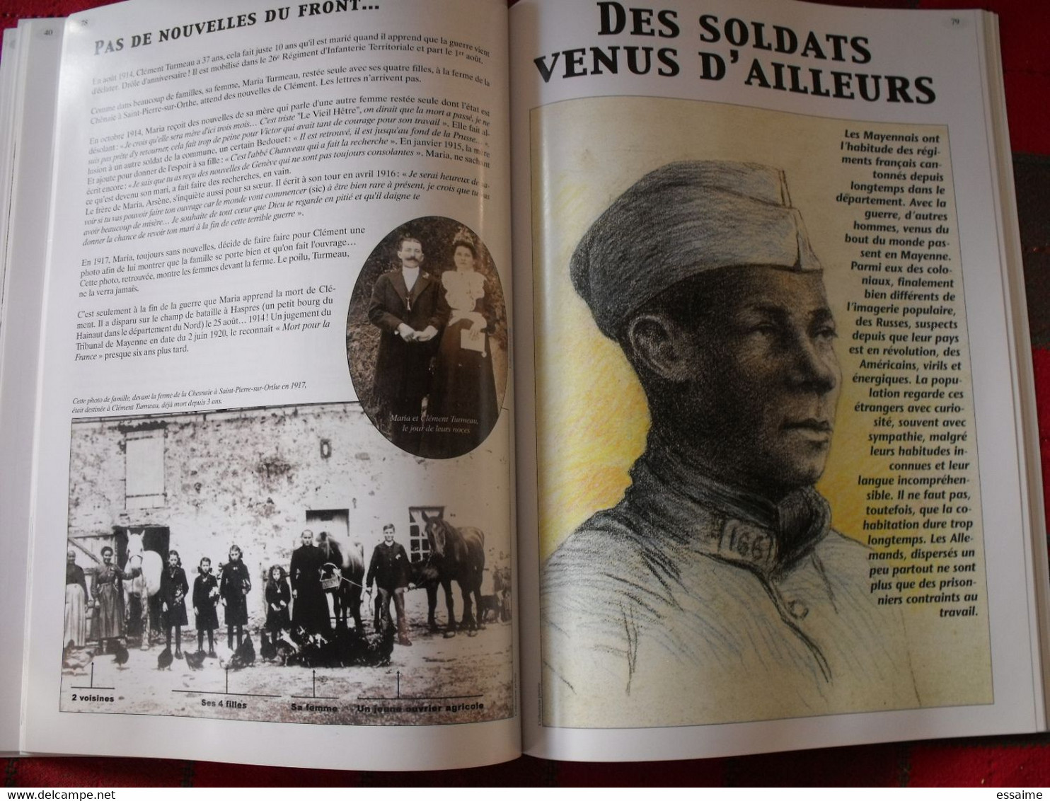 Loin du front, La Mayenne 1914-1918. l'Oribus 2008. très illustré. guerre blessés réfugiés bagne prisonniers américains