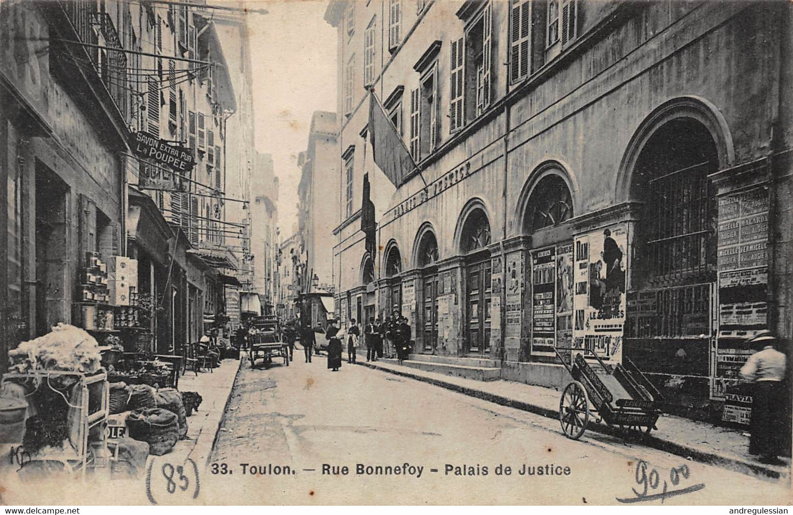 CPA TOULON - Rue Bonnefoy - Palais De Justice - Toulon