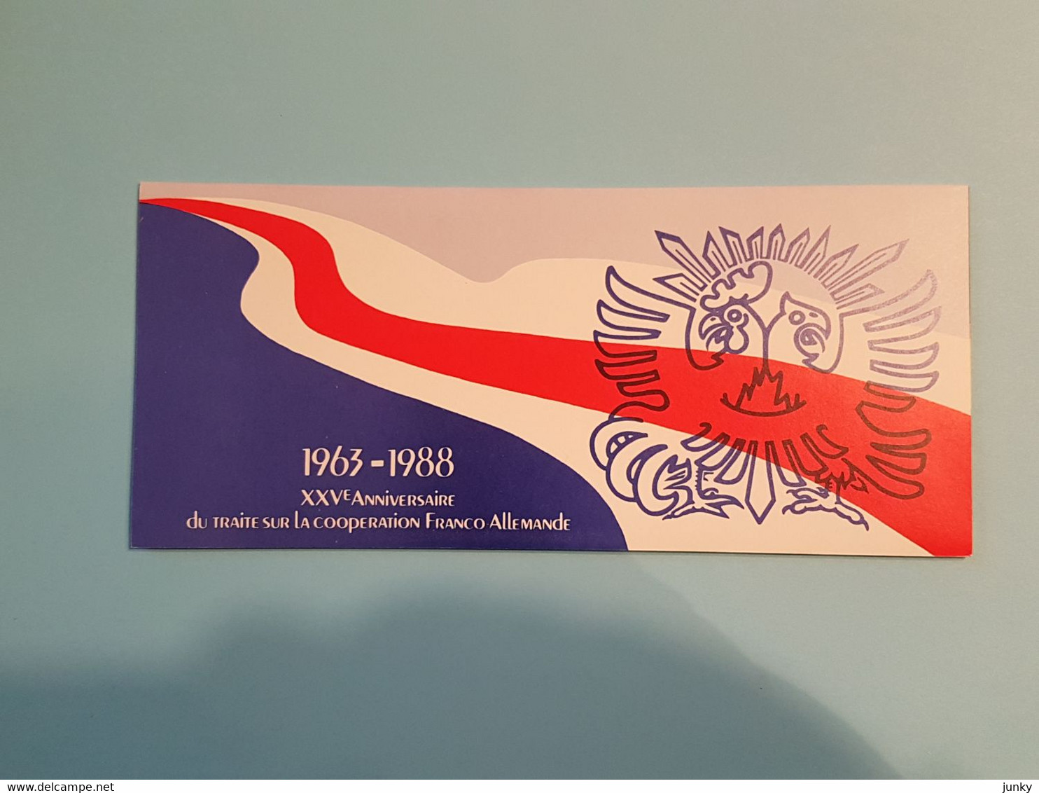 Pochette Philatélique - XXVème Anniversaire Du Traité Sur La Coopération Franco-allemande 1963-1988 - Documents Of Postal Services