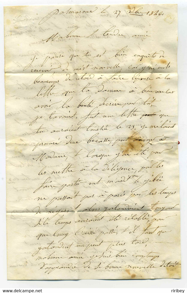 Cursive 56 Montsauche + T15 Chateau Chinon / Dept De La Nièvre / 1846 - 1801-1848: Precursores XIX