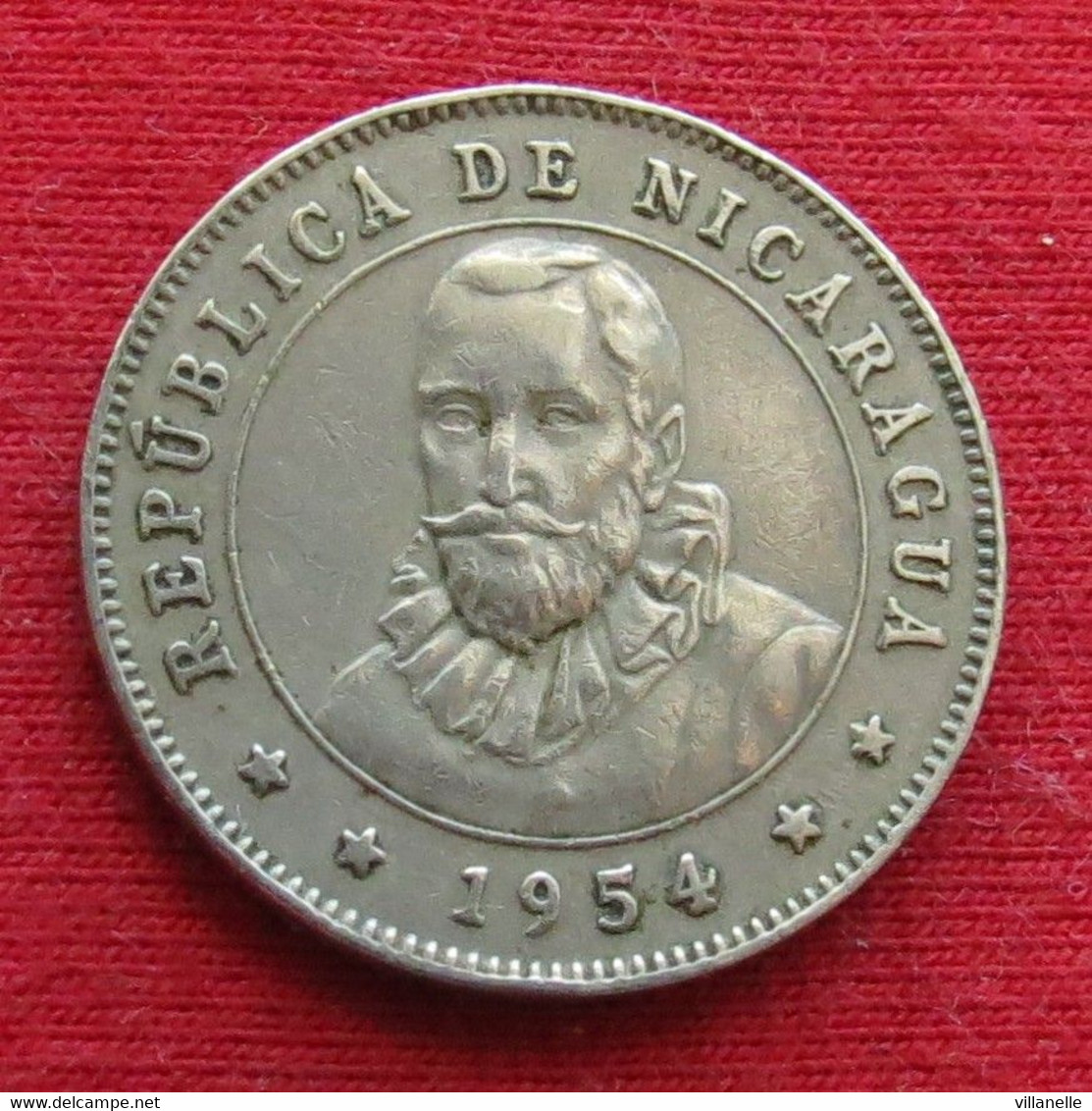 Nicaragua 25 Centavos 1954 KM# 18 Lt 787 *VT - Nicaragua