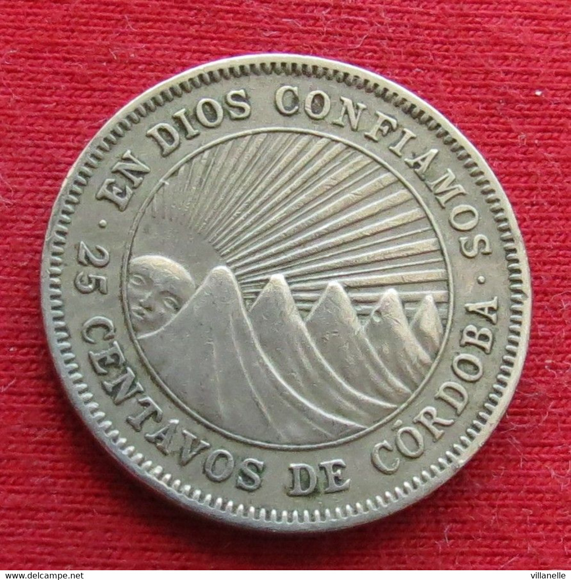 Nicaragua 25 Centavos 1954 KM# 18 Lt 787 *VT - Nicaragua