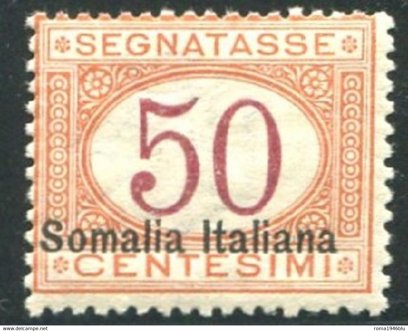 SOMALIA 1920 SEGNATASSE 50 CENT. SASSONE N .28  ** MNH FRESCHISSIMO - Somalia