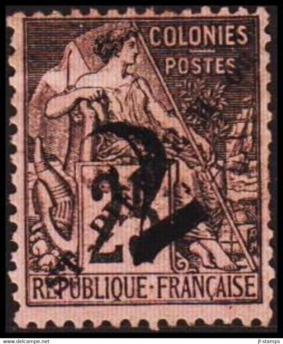 1891. SAINT-PIERRE-MIQUELON. 2 ST-PIERRE M. On On 25 C COLONIES POSTES. Hinged. () - JF412784 - Storia Postale