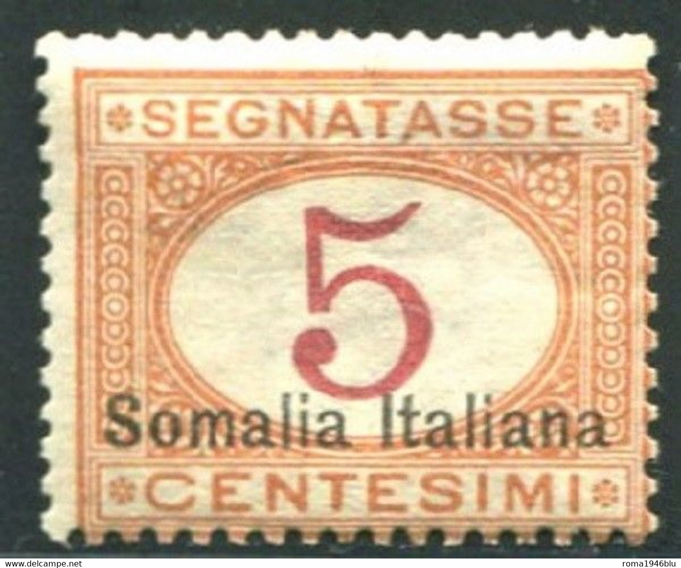 SOMALIA 1920 SEGNATASSE 5 CENT. SASSONE N .23  ** MNH FRESCHISSIMO - Somalia