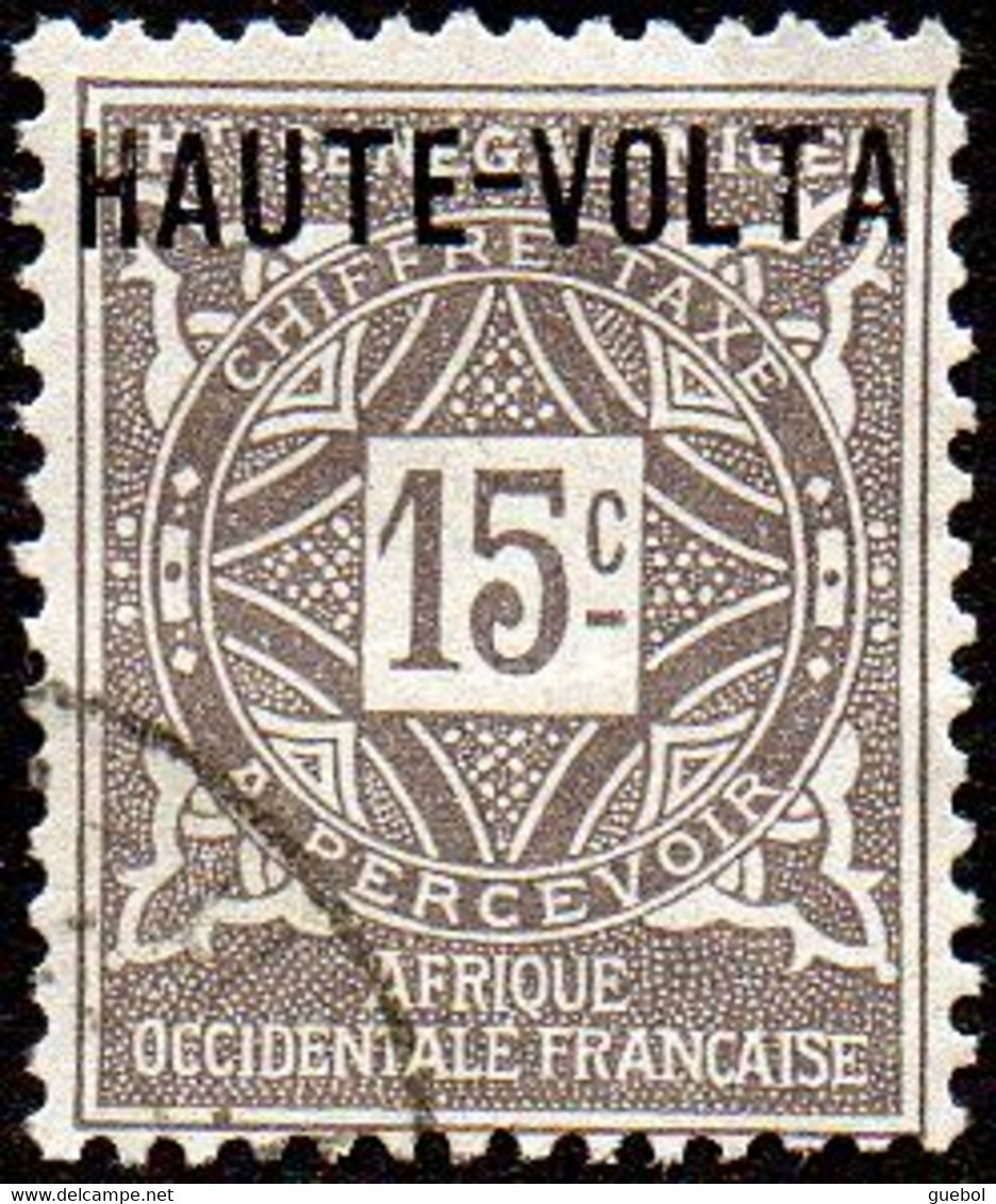 Haute Volta Obl. N° Taxe  3 - Ornements Le 15c Gris - Oblitérés