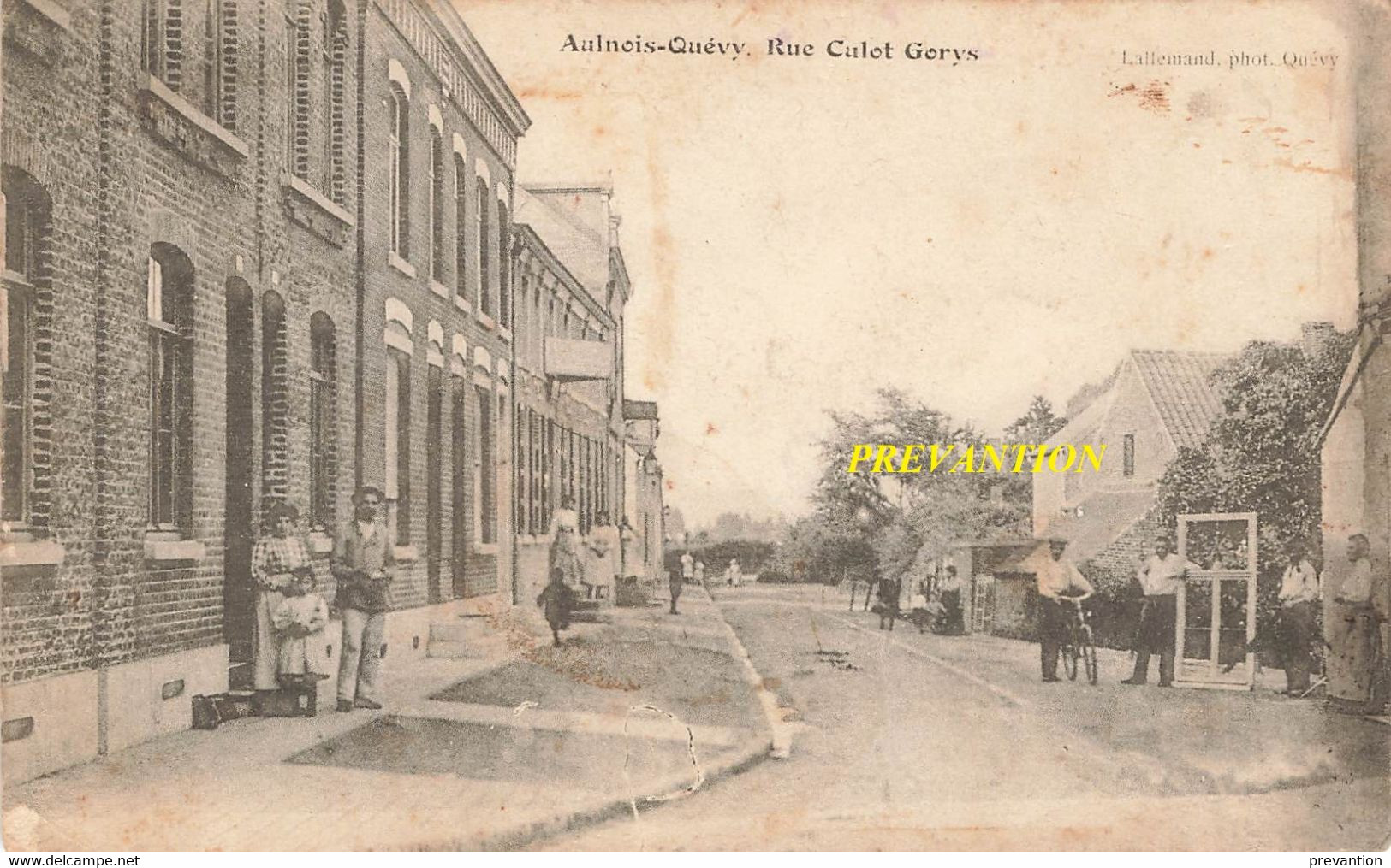 AULNOIS-QUEVY - Rue Culot Gorys - Carte Circulé 1912 - Quévy