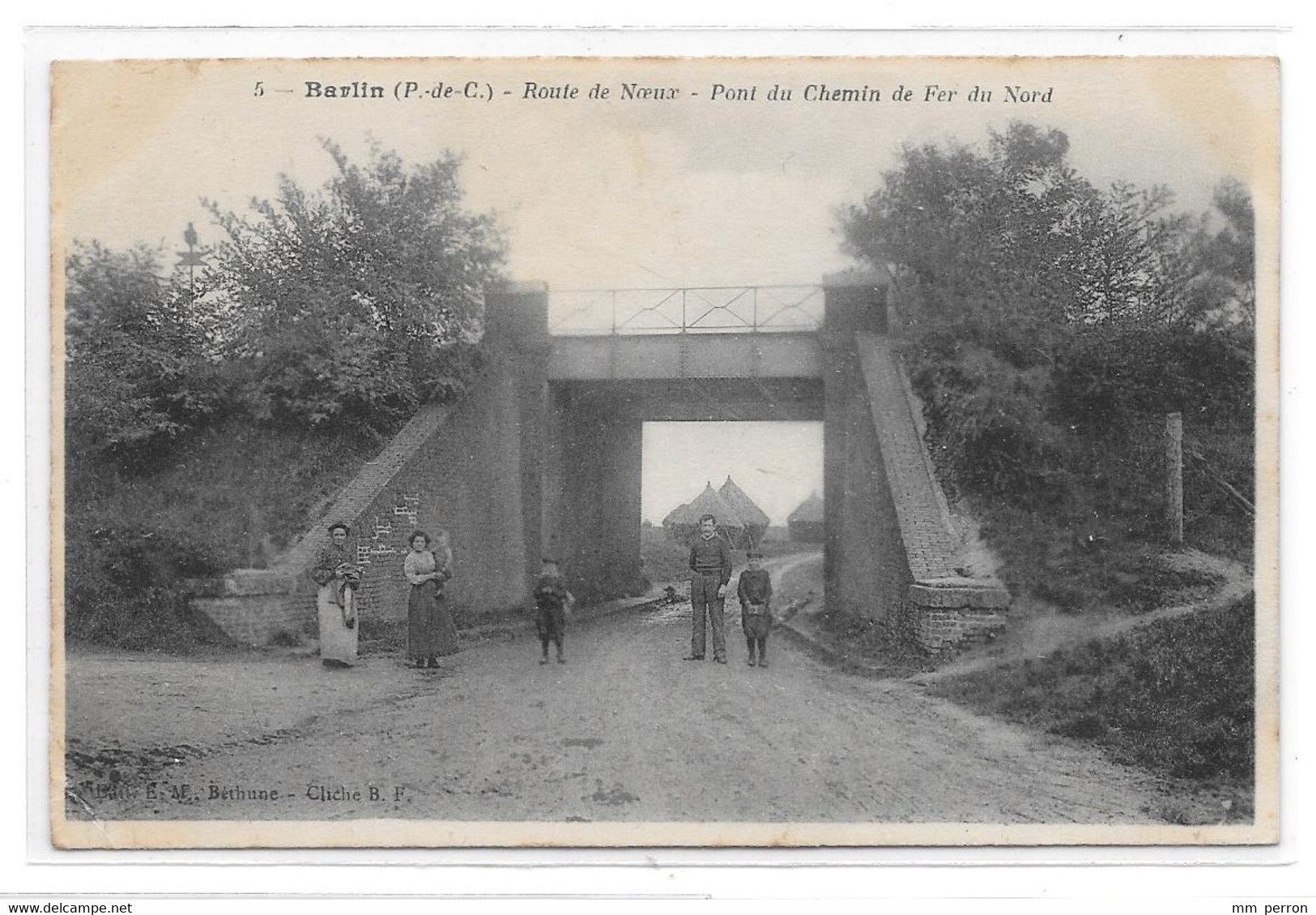 (29246-62) Barlin - Route De Noeux - Pont Du Chemin De Fer Du Nord - Barlin