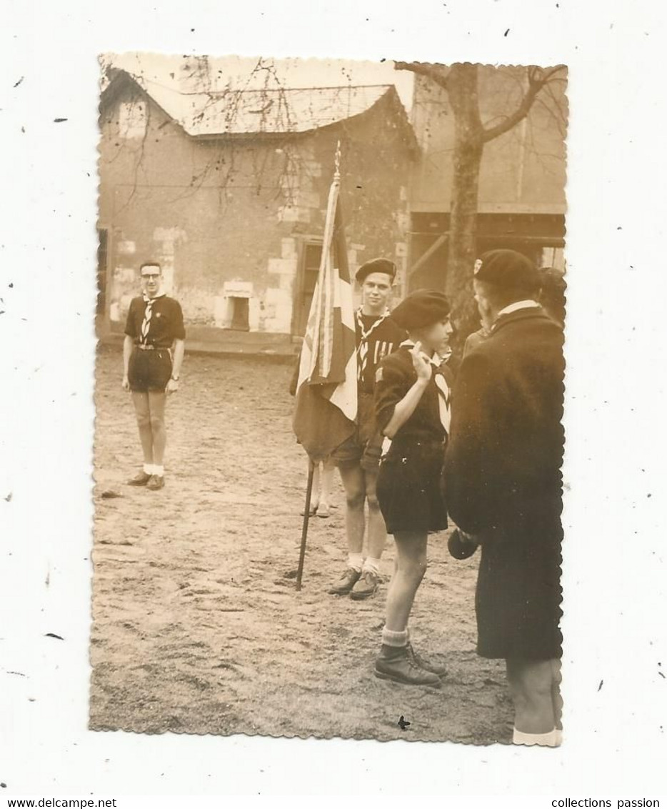 Photographie , SCOUTISME ,SCOUTS ,1955 ,  100 X 70 Mm - Unclassified