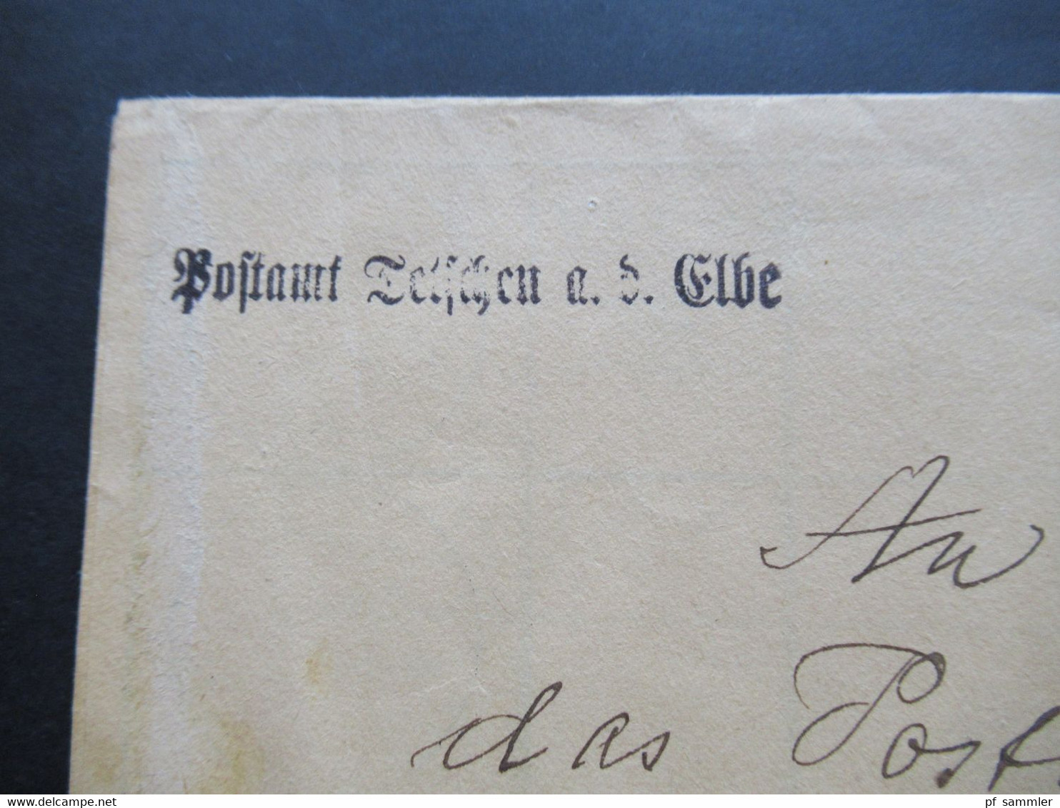 DR Sudetenland 4.11.1938 Postsache Stempel L1 Postamt Tetschen A.d. Elbe Und Aptierter Stempel Tetschen - Région Des Sudètes