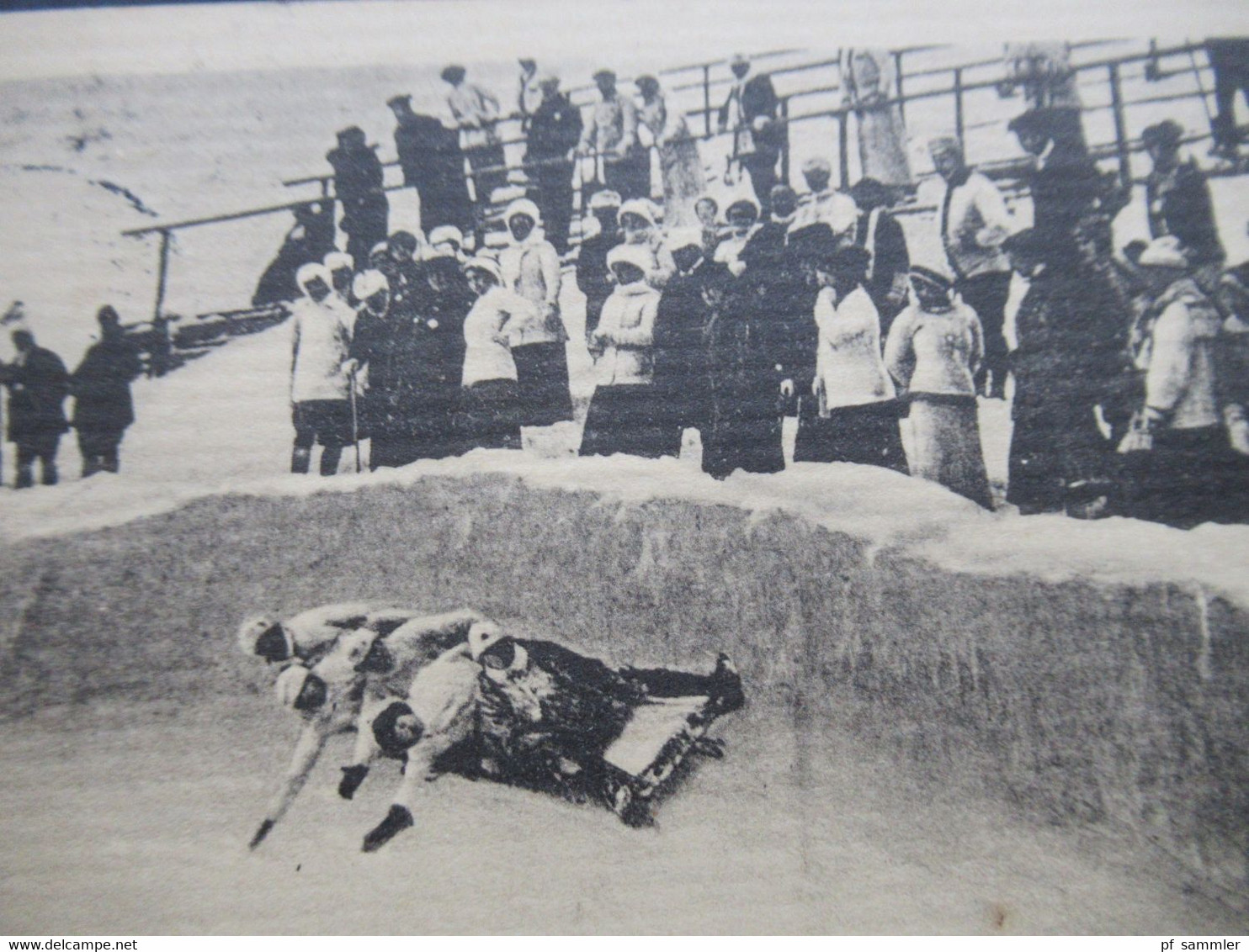 DR AK 1914 Oberhof I. Thüringen Wintersport Bogleigh In Der Großen Kurve. Verlag H. Gebhardt. Nach Lüneburg Gesendet - Sport Invernali