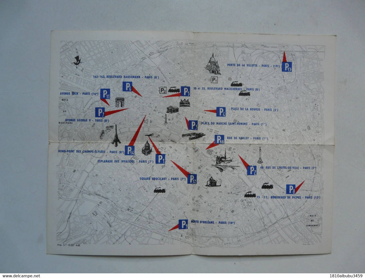 VIEUX PAPIERS - LES PARKINGS DE PARIS 1968 - Other & Unclassified