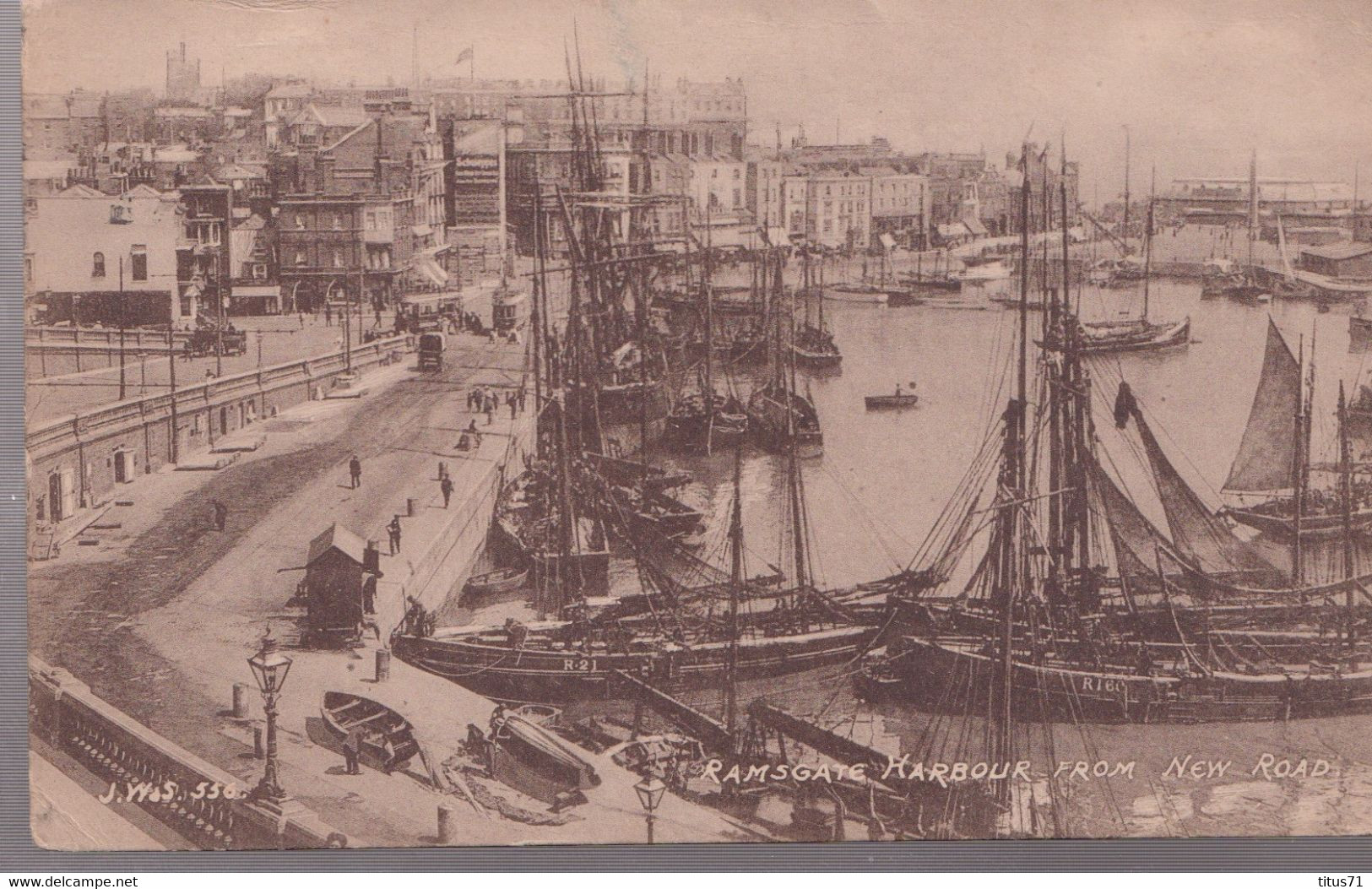 CPA Royaume Uni / UK - Ramsgate Harbour From New Road - Circulée 1922 - Ramsgate