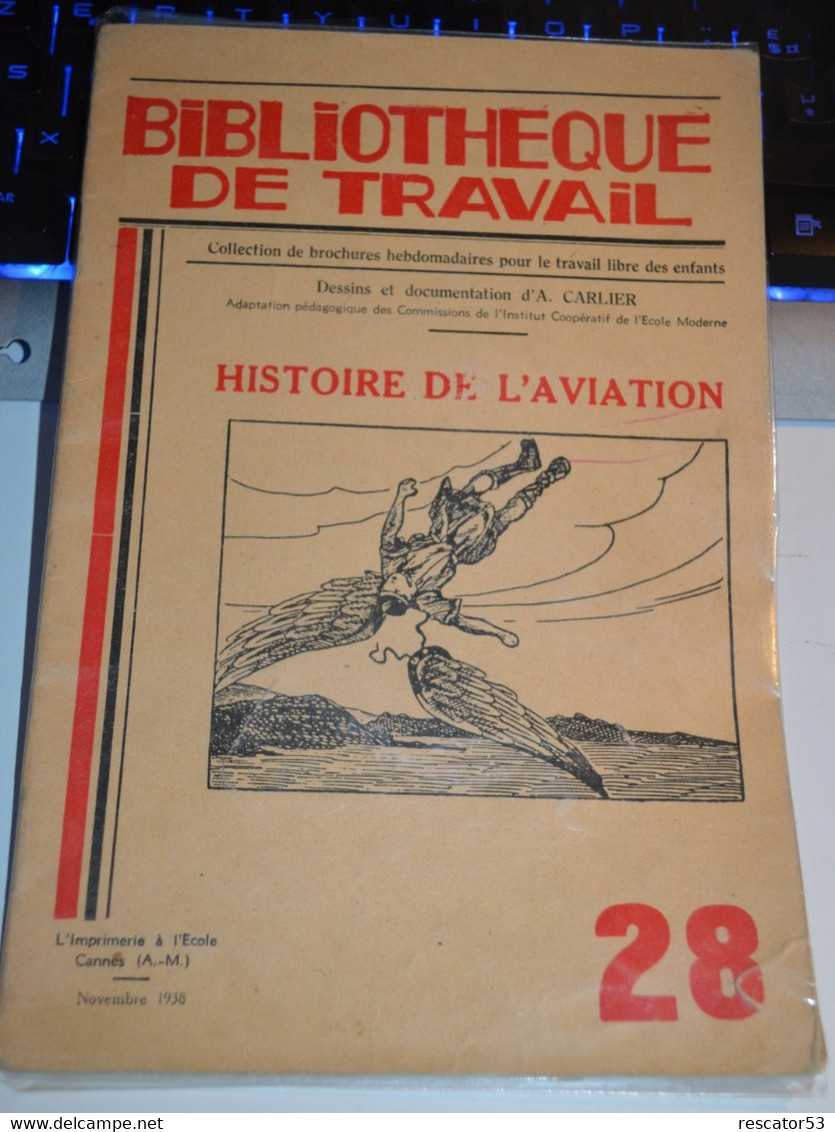 Rare Livre L'histoire De L'aviation De A Carlier 1938 - Avión