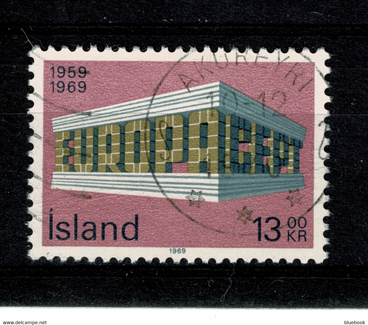 Ref 1451 - 1969 Iceland - 13k Europa CEPT - Used Stamp - SG 459 - Gebraucht