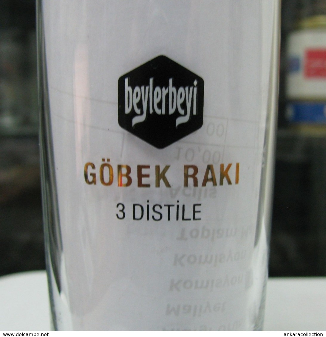 AC - BEYLERBEYI GOBEK RAKI 3 X FILTRATED / DISTILLED GLASS WITH MEASUREMENT  ​​​​​​​FROM TURKEY - Altri & Non Classificati