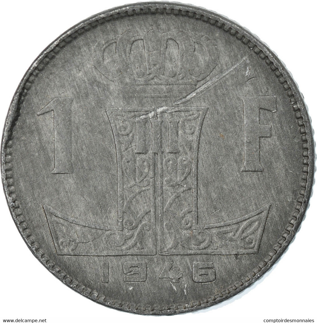 Monnaie, Belgique, Franc, 1946, TTB, Zinc, KM:128 - 1 Franc