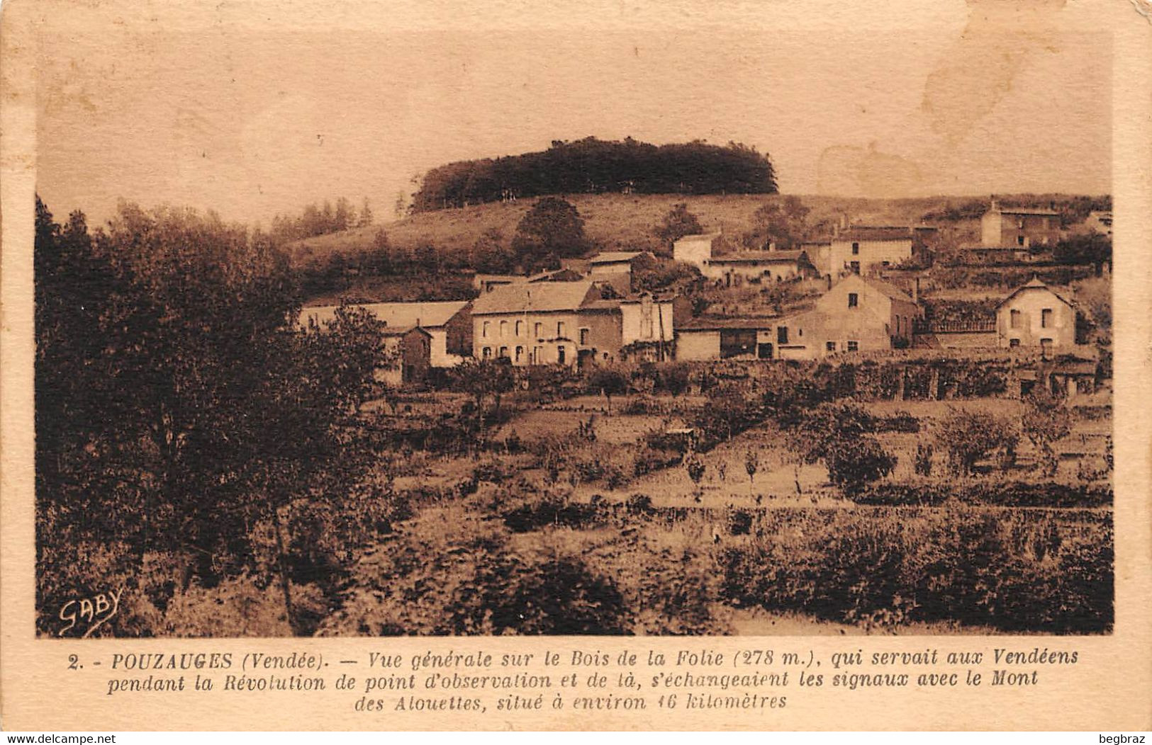 POUZAUGES    BOIS DE LA FOLIE    GUERRE DE VENDEE - Pouzauges