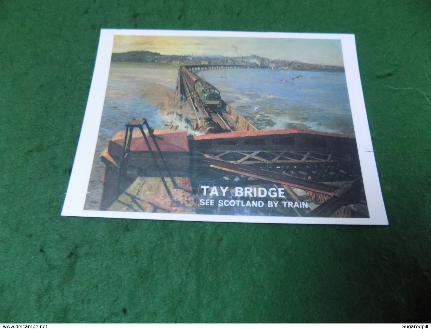 VINTAGE SCOTLAND: Tay Bridge Railway Poster See Scotland By Train Art Terence Cuneo - Angus