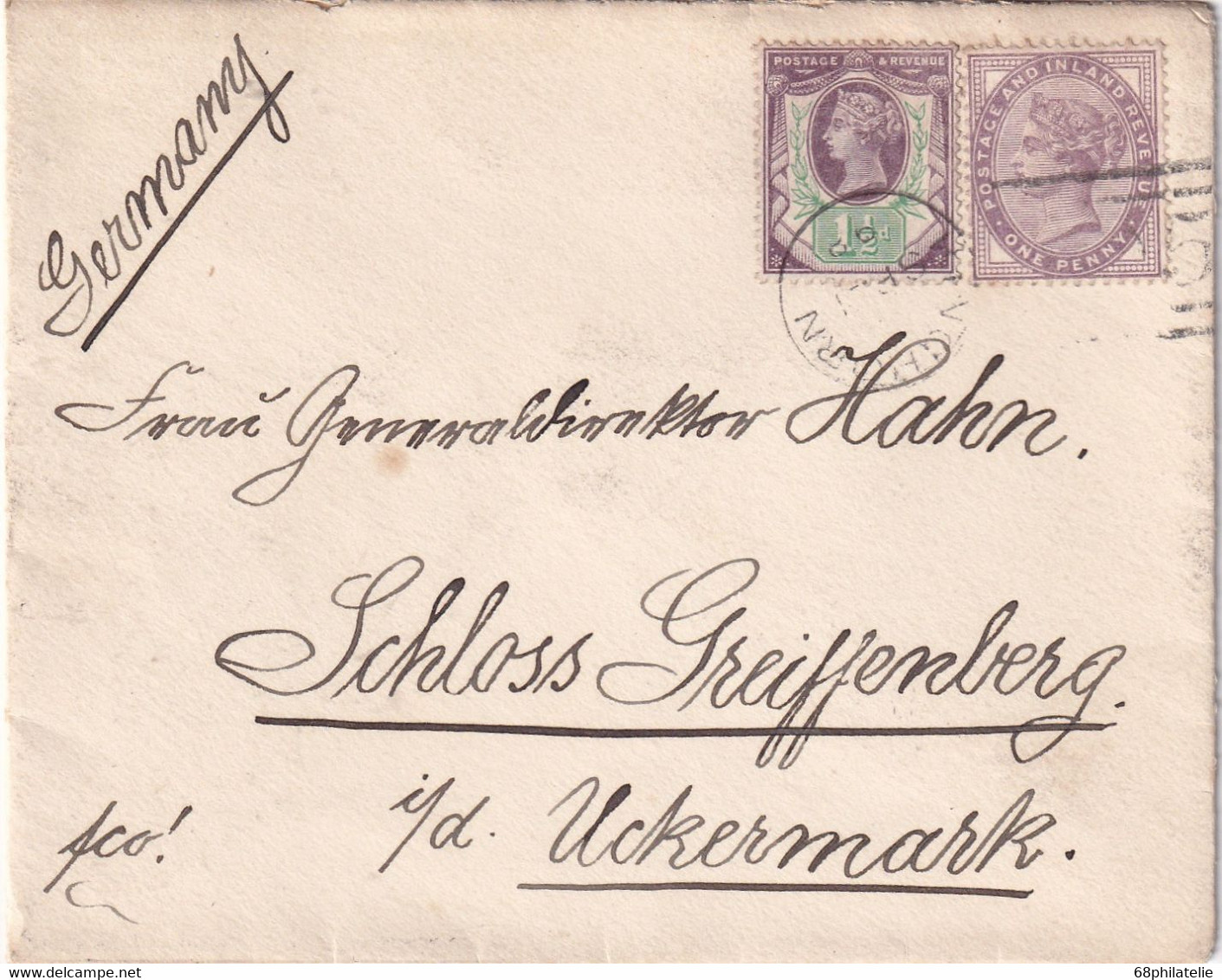 INDE 1898 LETTRE POUR GREIFFENBERG - 1882-1901 Impero