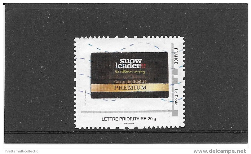 FRANCE TIMBRE COLLECTOR MONTIMBRAMOI OBLITERE.SNOW LEADER ( PREMIUM ). IDT PHILAPOSTE. LETTRE PRIORITAIRE 20 G - Used Stamps