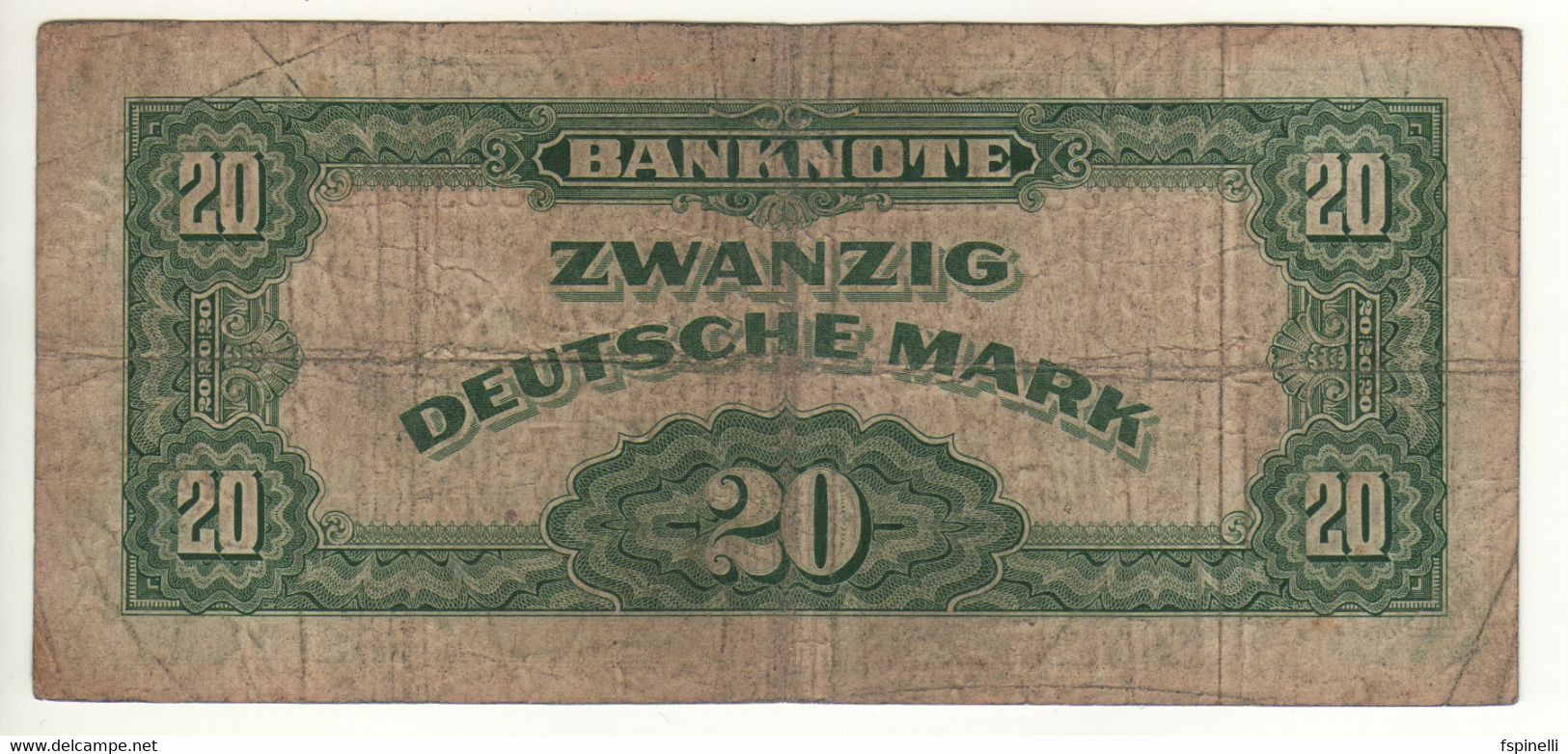 GERMANY  20 Deutche Marks   P6a   (1948  U.S. Army Command ) - 20 Mark