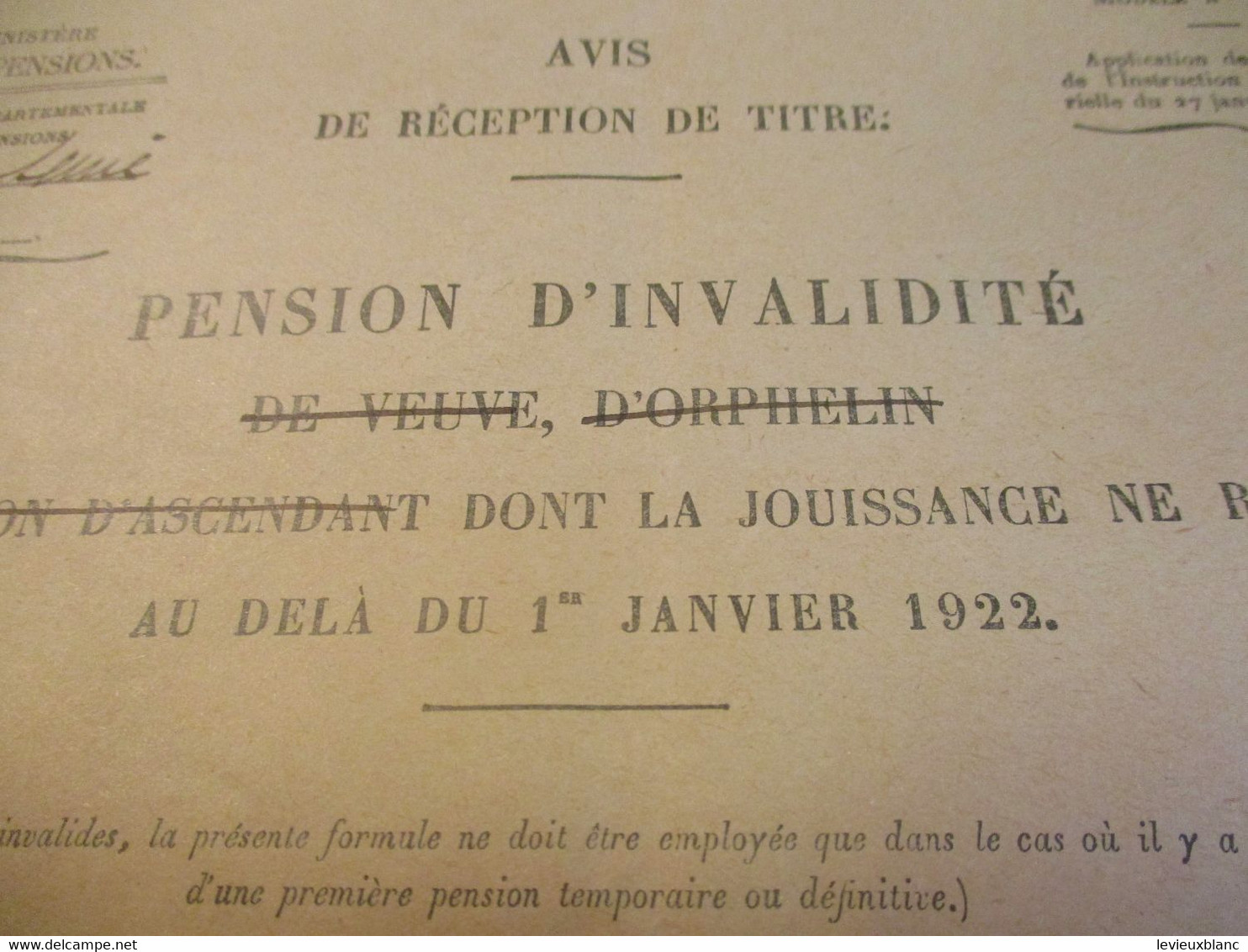 Pension D'Invalidité/Michel Frigout/ Soldat 131éme RI/Tuberculose Pulmonaire/Hors Guerre 14-18/St OUEN//1934     AEC186 - 1939-45
