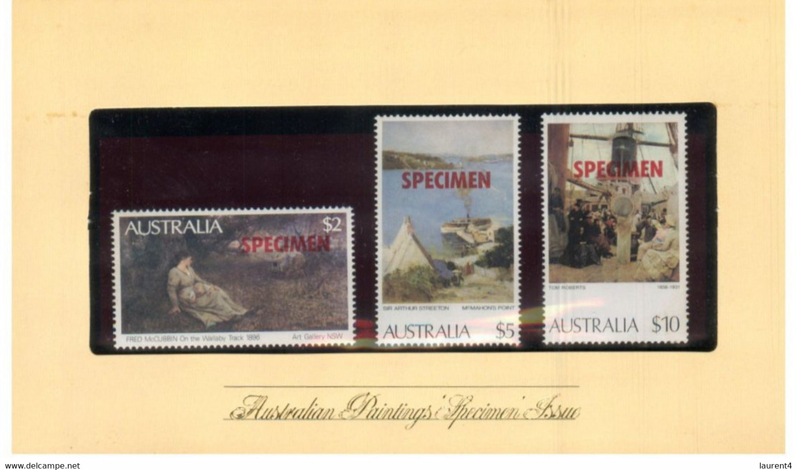 (FF 4) Australia PAintings Specimen Issue ($ 2.00 - $ 5.00 - $ 10.00) Presentation Pack - Presentation Packs