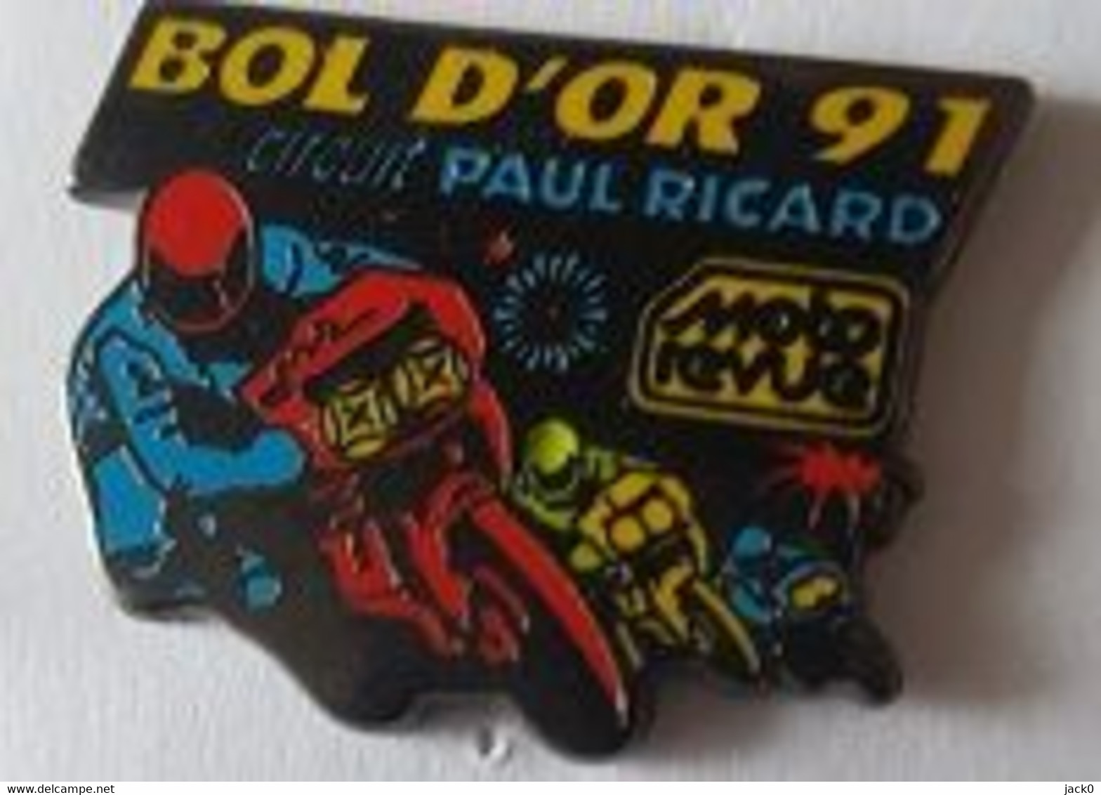 Pin' S  Sport  Moto  BOL  D' OR  91  Circuit  PAUL  RICARD  Avec  MOTO  REVUE - Motorbikes