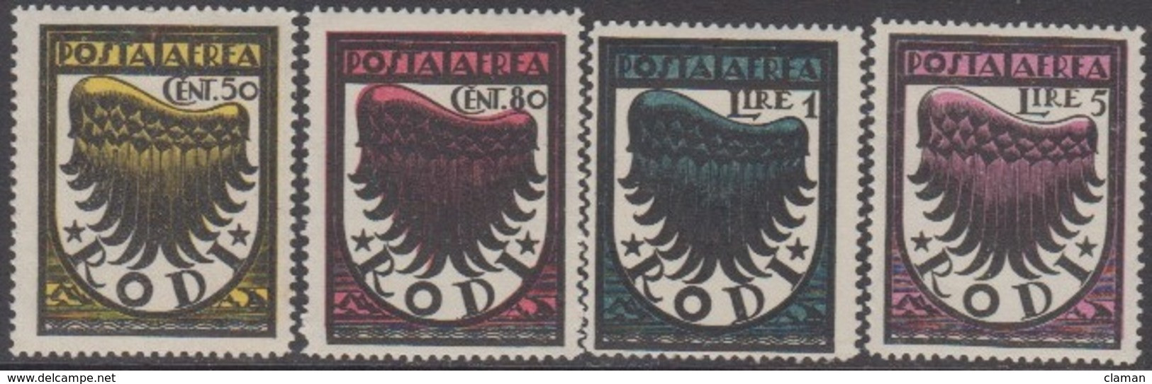 Egée-Aegean (RHODES) 1933 Stamps-Timbres POSTA AEREA RODI  ** - Egeo (Rodi)