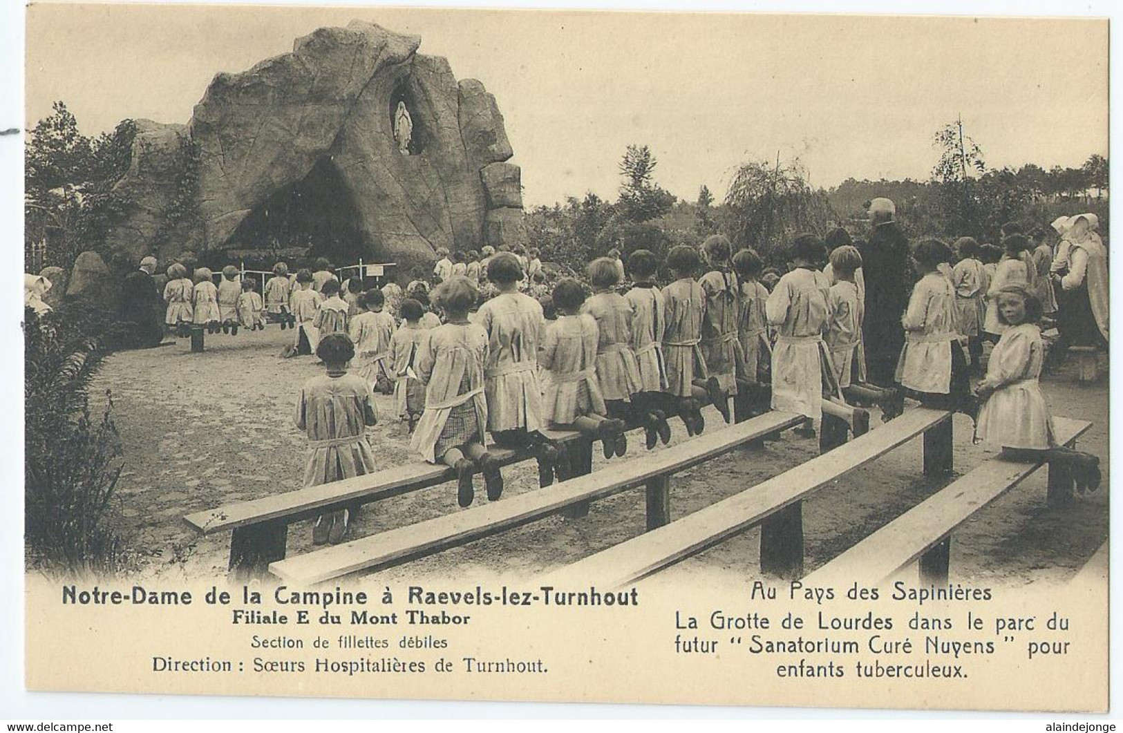 Ravels - Notre-Dame De La Campine à Raevels-lez-Turnhout - Section De Fillettes Débiles - La Grotte De Lourdes .. - Ravels