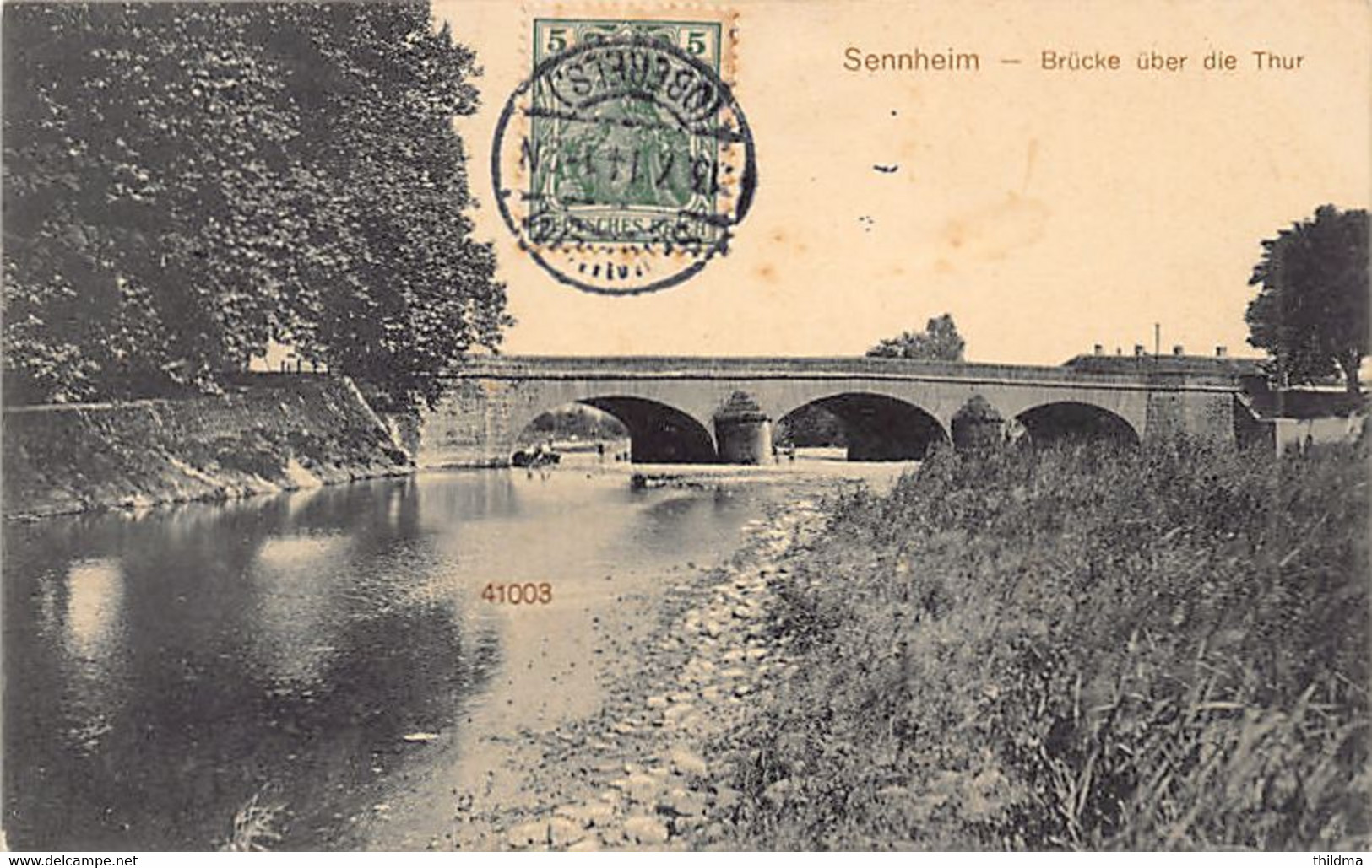 Cernay - Pont Au Dessus De La Thur - Ed. A. Kohler, Sennheim - Sennheim Brûcke über Die Thur - Cernay