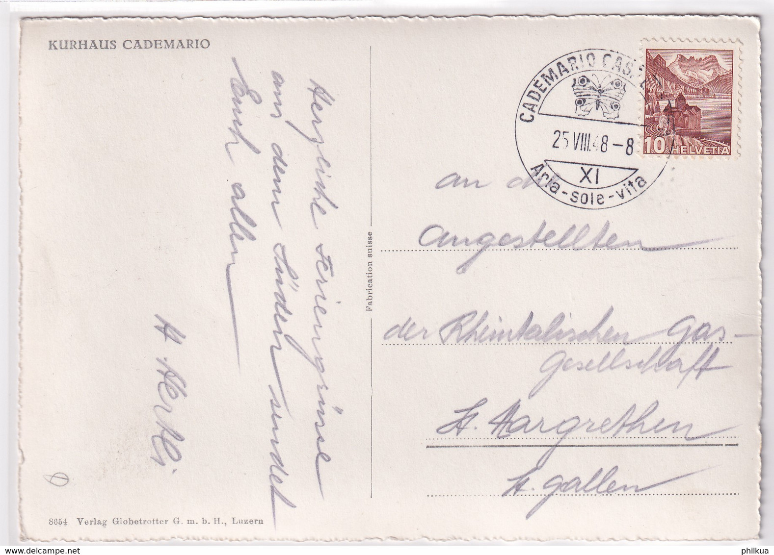 Kurhaus Cademario Bei Lugano - K-Stempel - Cademario