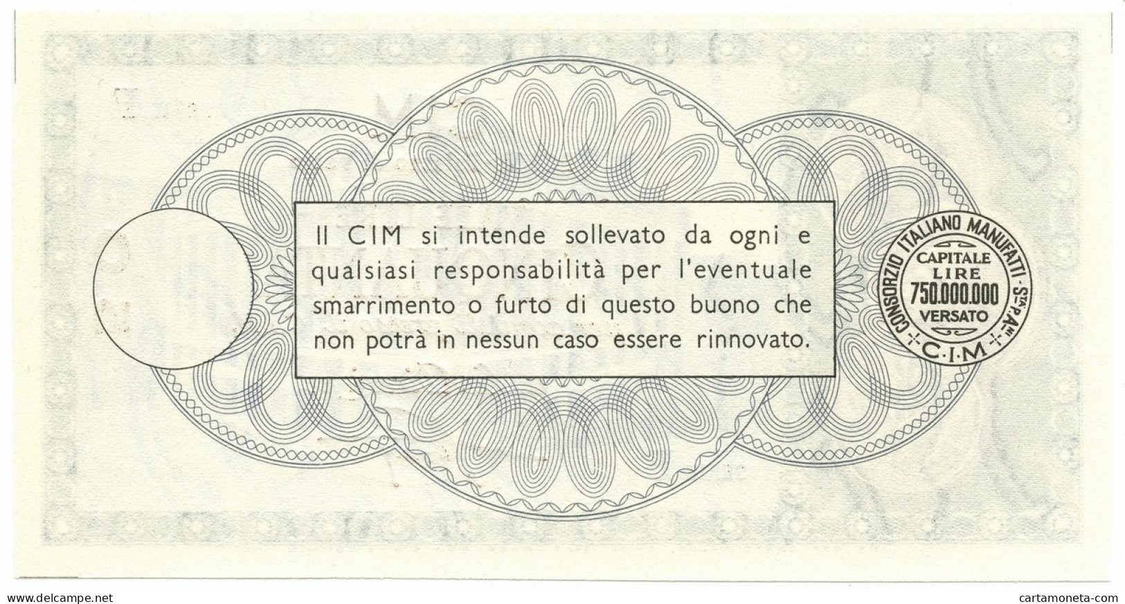 50 LIRE CONSORZIO ITALIANO MANUFATTI CIM ROMA PALAZZO DI VETRO 1958 FDS-/FDS - [ 7] Fautés & Variétés