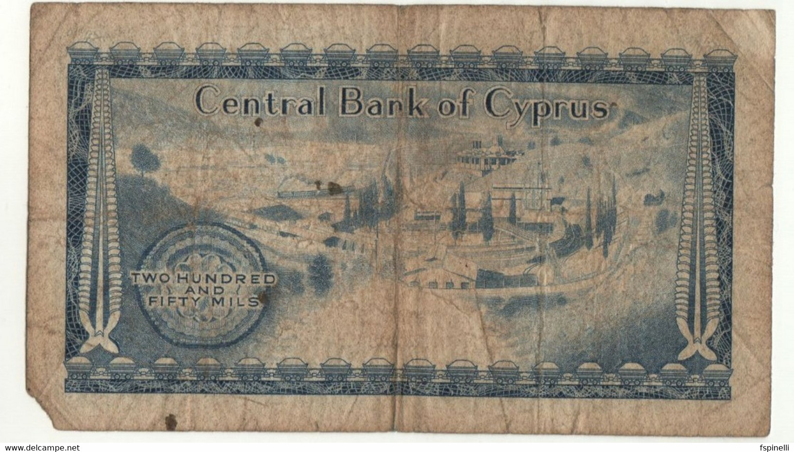 CYPRUS   250 Mils     P41ca    Dated 1.3.1971  ( Olives - Limestone Quarry ) - Cyprus