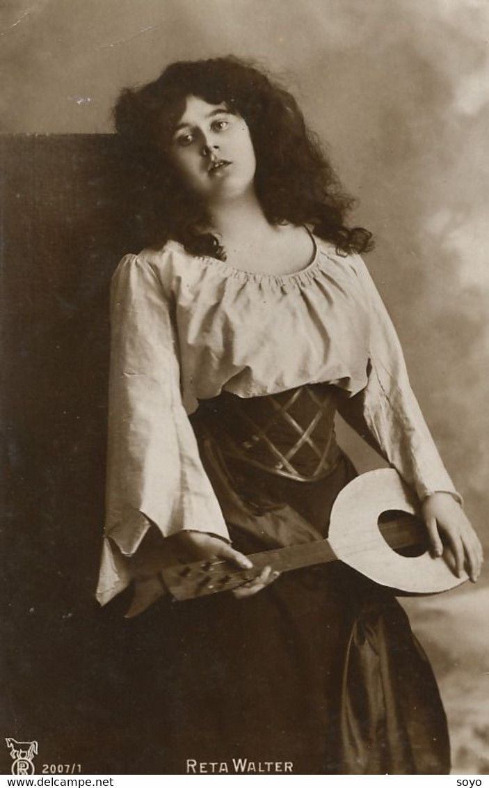 Real Photo German Soprano Reta Walter In Mignon Guitar Mandoline - Opéra