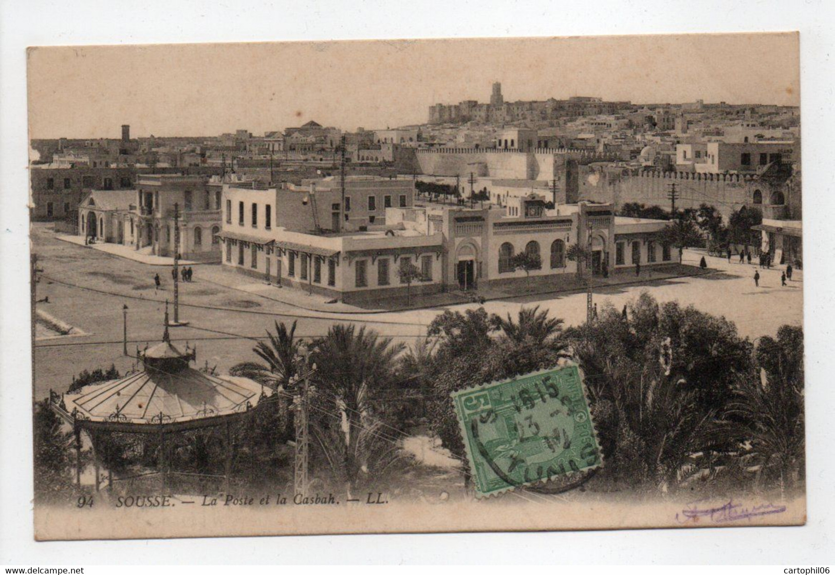 - CPA SOUSSE (Tunisie) - La Poste Et La Casbah 1916 - Editions Lévy N° 94 - - Tunisia