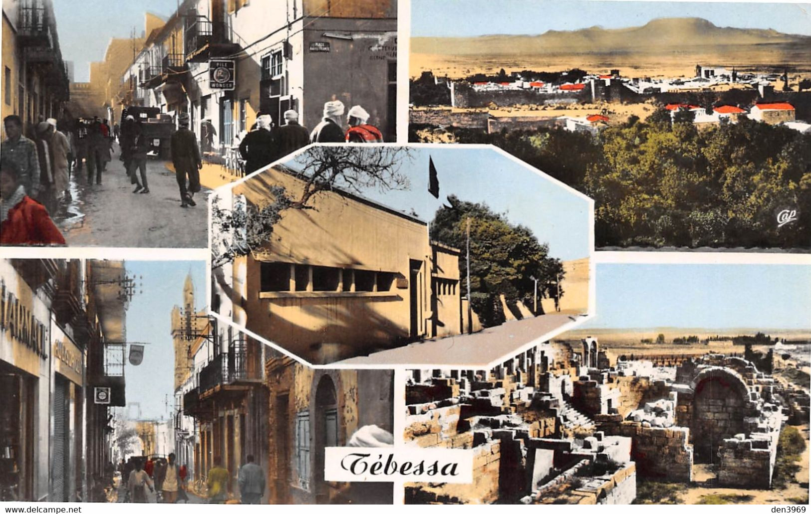 Algérie - TEBESSA - Vue Vers La Porte Solomon - La Sous-Préfecture - La Mosquée - Ruines De La Basilique Byzantine - Tebessa
