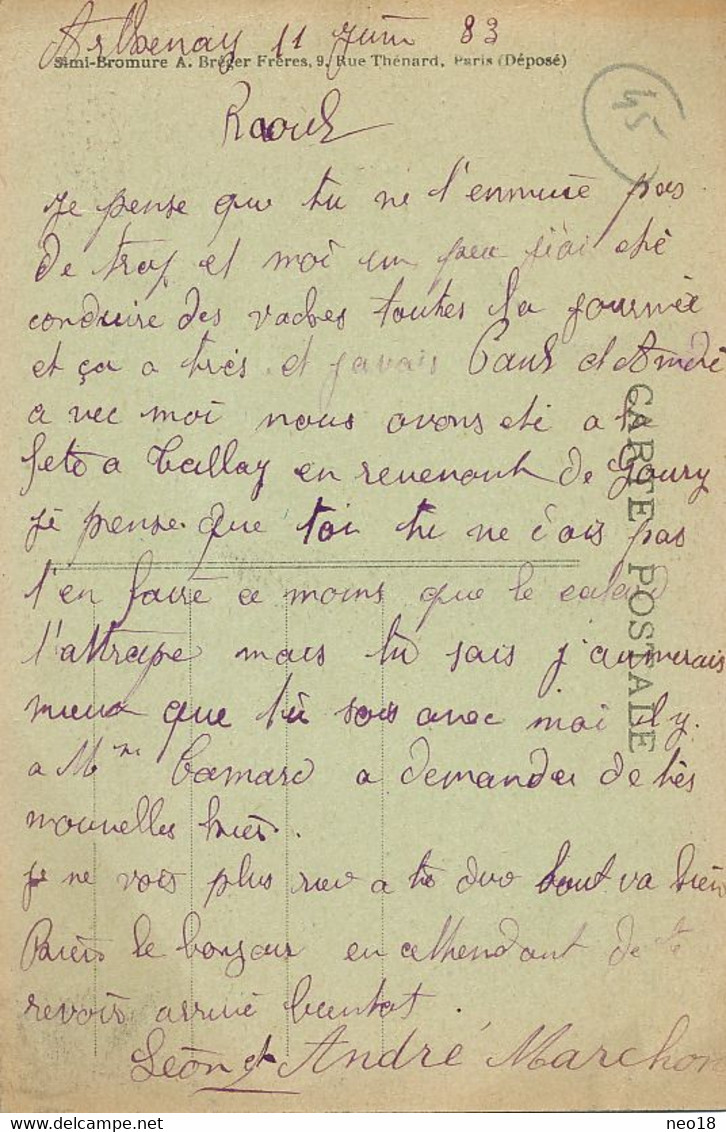 Artenay La Place  La Maison Ou Je Bois L' Aperitif En Pensant à Toi... Theillay Goury 1933 Station Essence Petrole - Artenay