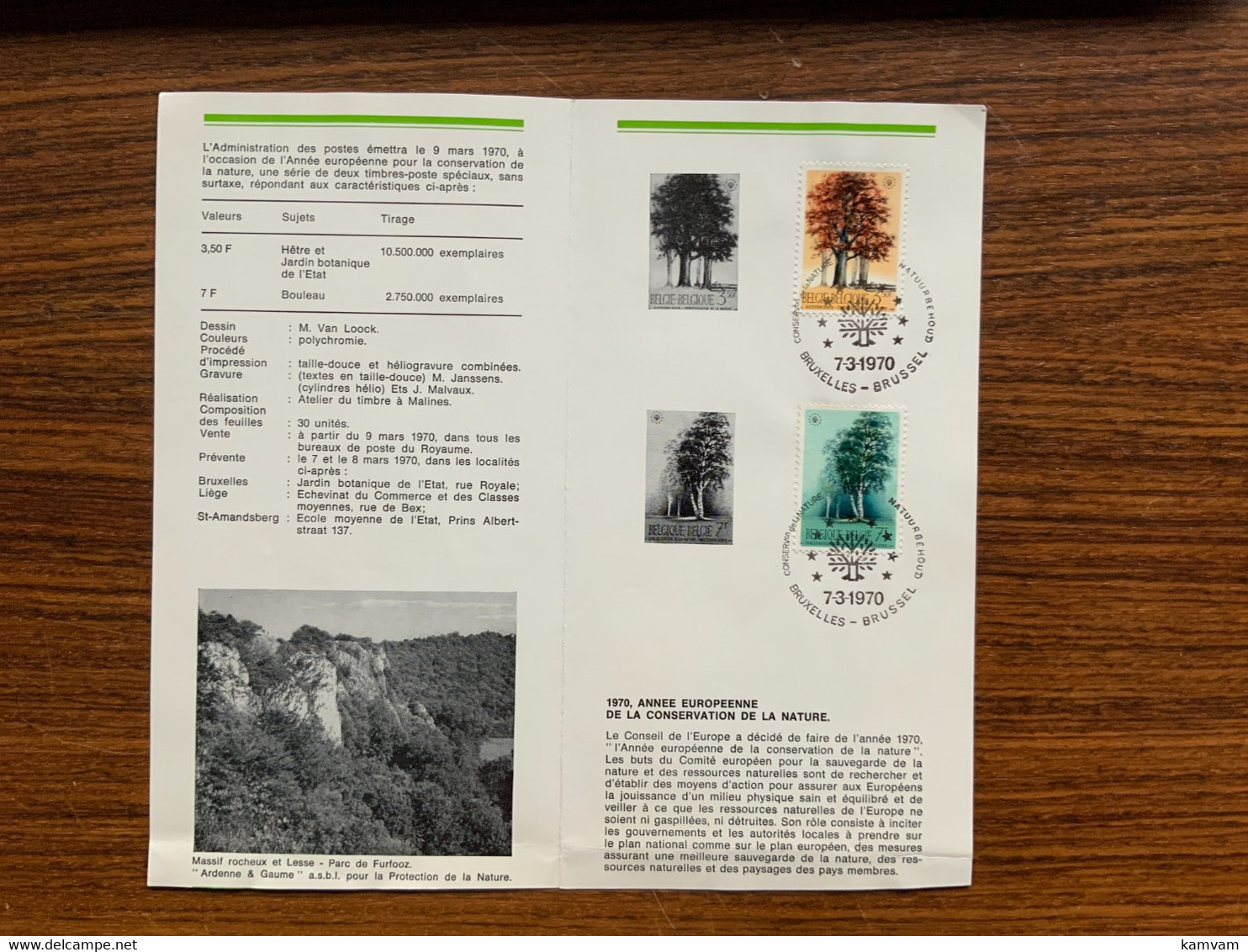 Folder  Cob 1526/7 Natuurbehoud Conservation De La Nature Bruxelles 1970 - Otros & Sin Clasificación