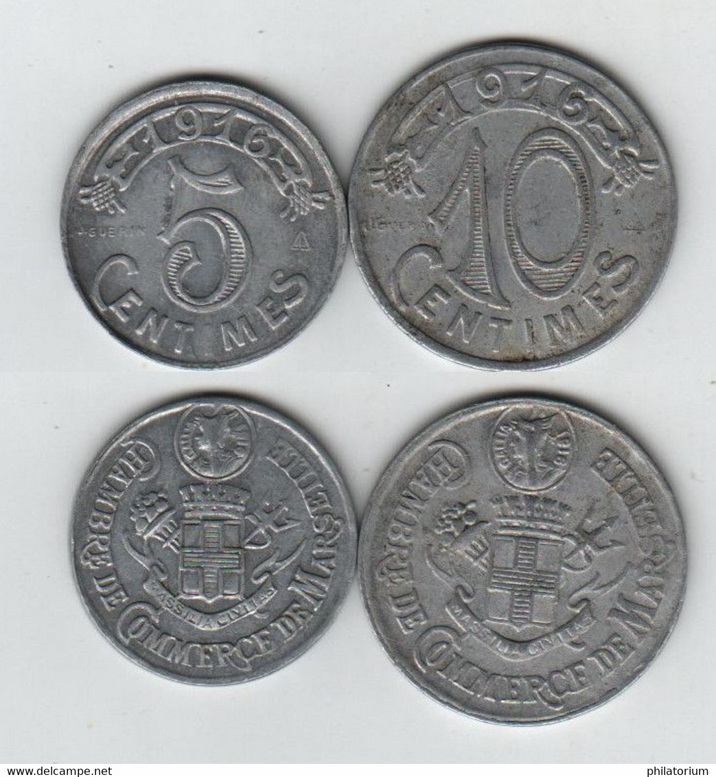 MARSEILLE 1916  5c + 10c  Chambre De Commerce - Monetary / Of Necessity