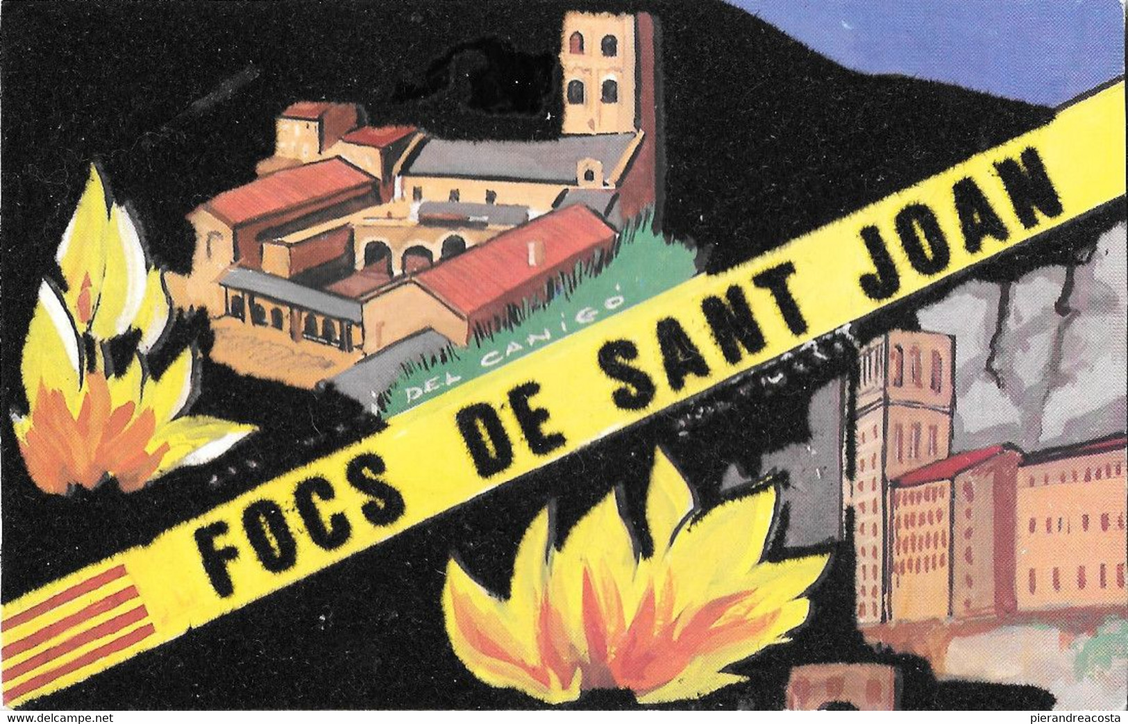 Focs De Sant Joan. Cartolina In Velluto. Non Viaggiata - Sin Clasificación