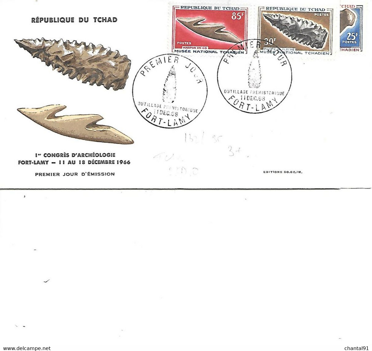 TCHAD N° 132/35 SUR FDC - Storia Postale