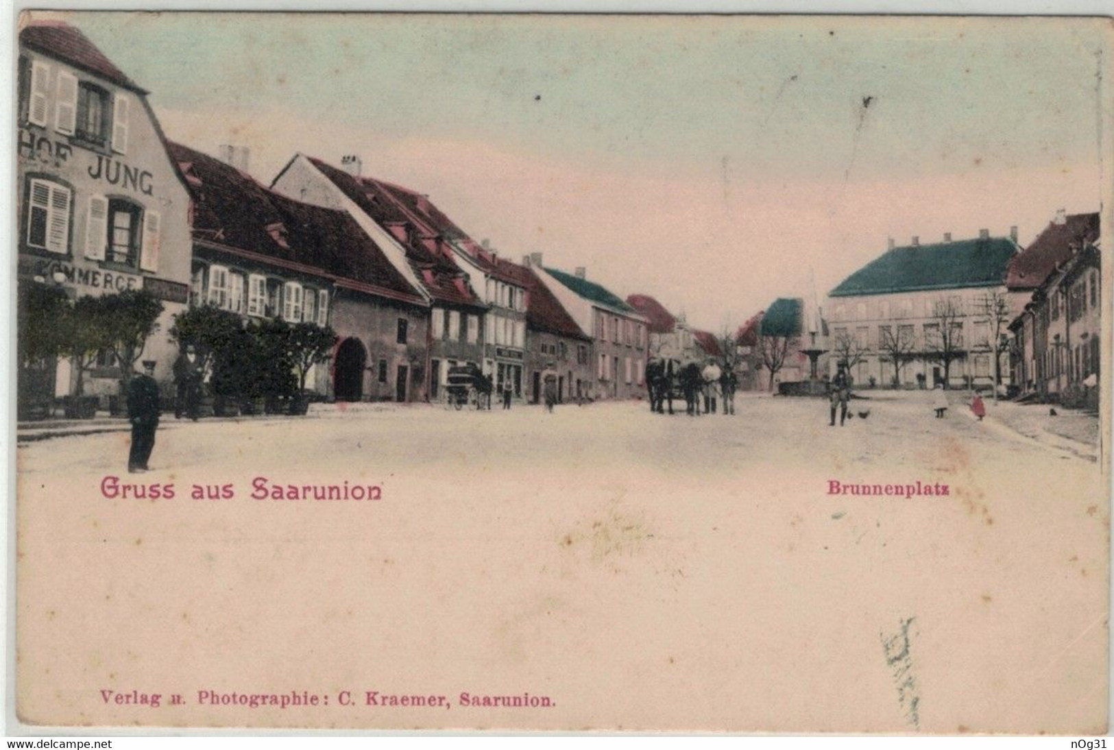 67 - Gruss Aus Saarunion - Brunnenplatz (Place De La Fontaine). - Sarre-Union